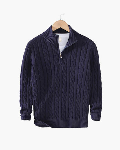 Riviera Half-Zip Cable Knit Sweater