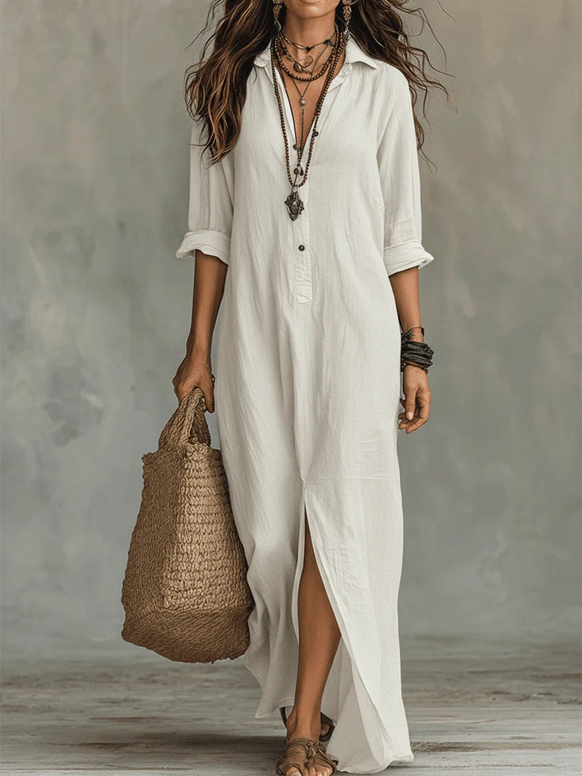 WILLOW | Effortless Button-Down Maxi Dress
