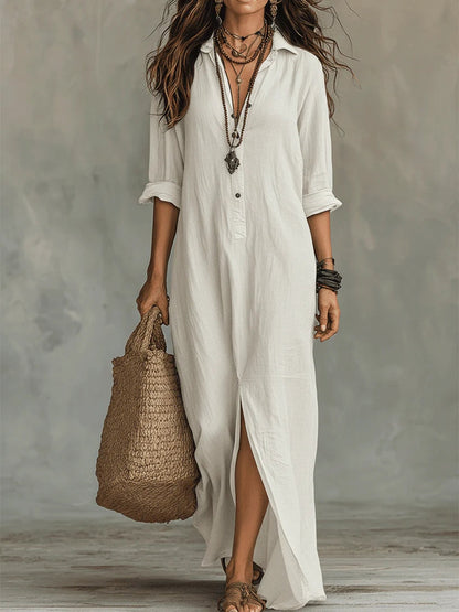 WILLOW | Effortless Button-Down Maxi Dress