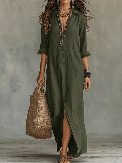 WILLOW | Effortless Button-Down Maxi Dress