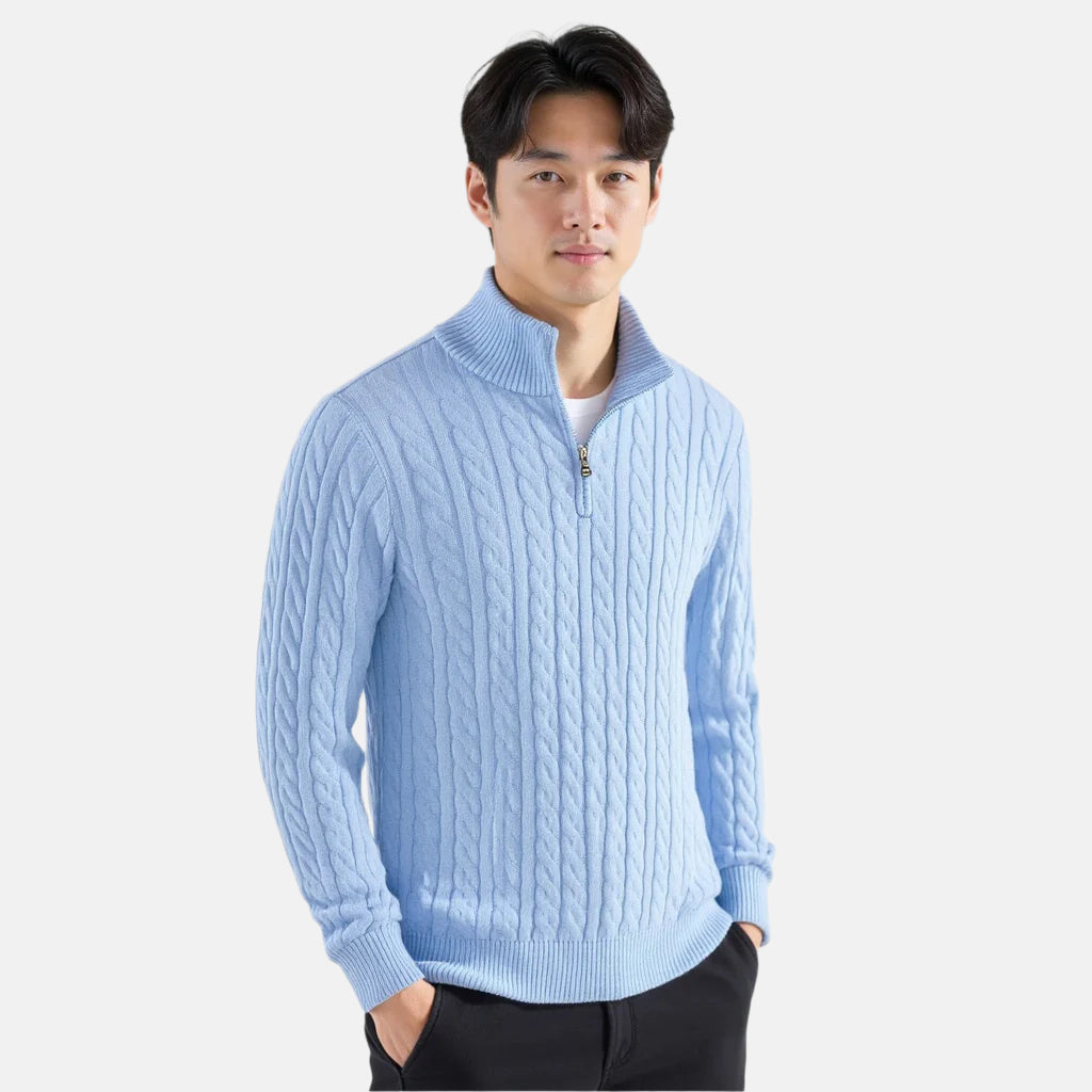 Riviera Half-Zip Cable Knit Sweater