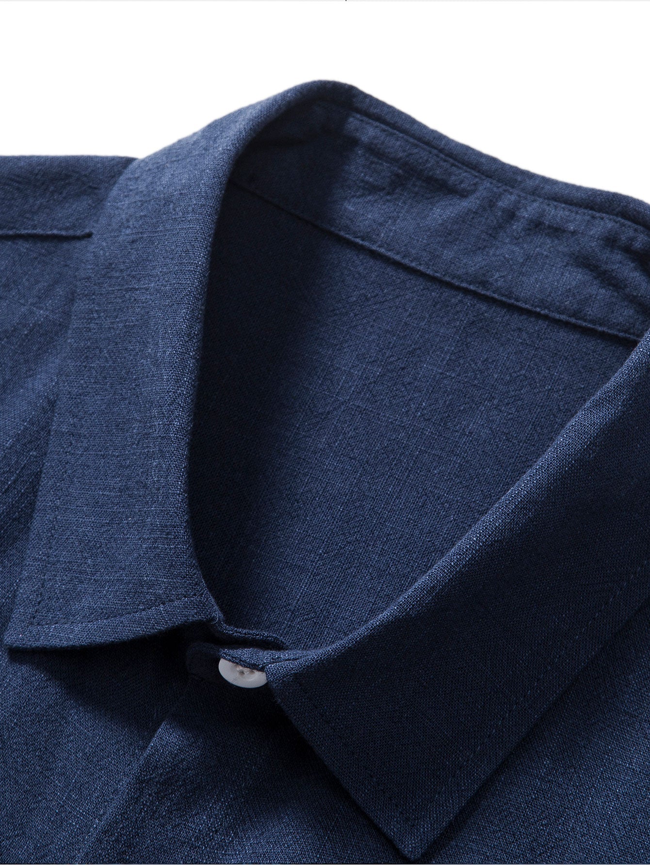 Linen-Blend Button-Up Shirt & Straight-Leg Pants