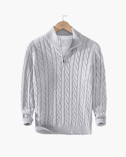 Riviera Half-Zip Cable Knit Sweater