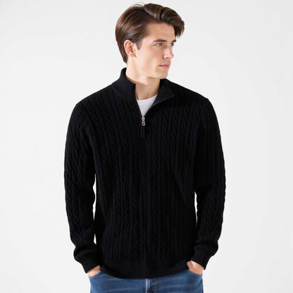 Riviera Half-Zip Cable Knit Sweater