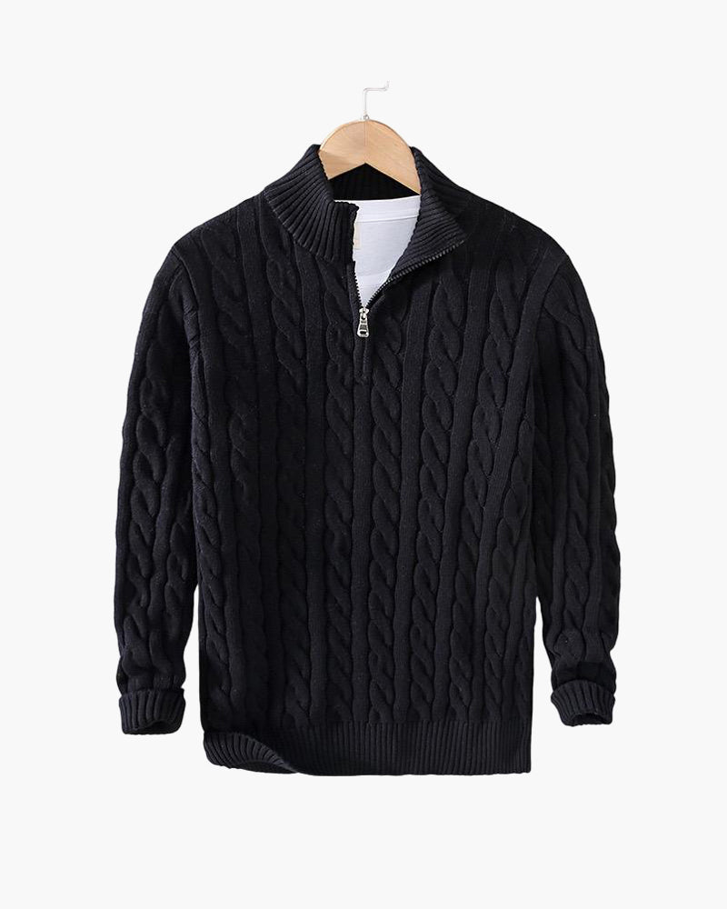 Riviera Half-Zip Cable Knit Sweater