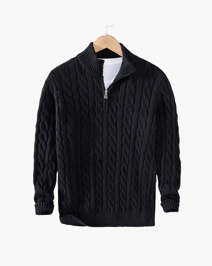 Riviera Half-Zip Cable Knit Sweater
