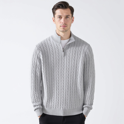 Riviera Half-Zip Cable Knit Sweater