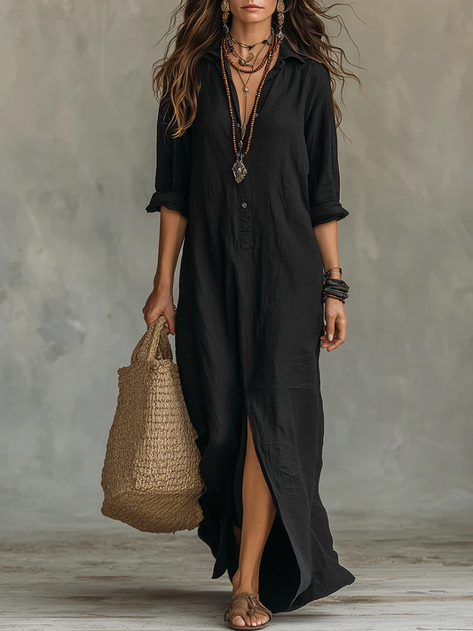 WILLOW | Effortless Button-Down Maxi Dress