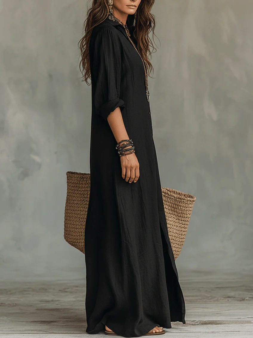 WILLOW | Effortless Button-Down Maxi Dress