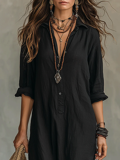WILLOW | Effortless Button-Down Maxi Dress
