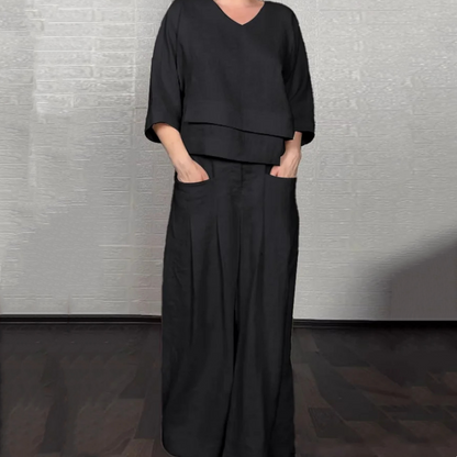 Lena | Relaxed Cotton-Linen Two-Piece Set