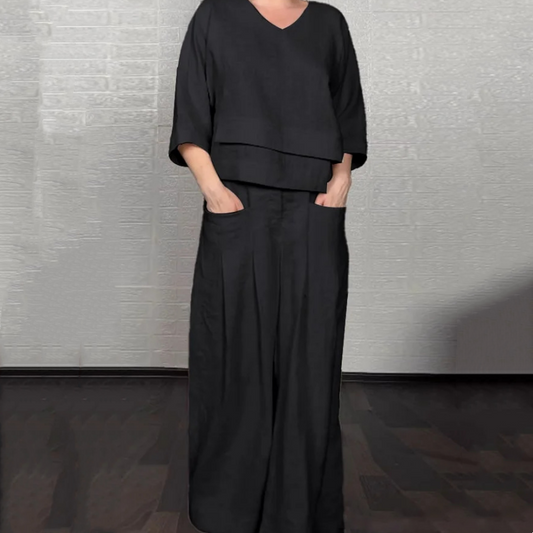 Lena | Relaxed Cotton-Linen Two-Piece Set