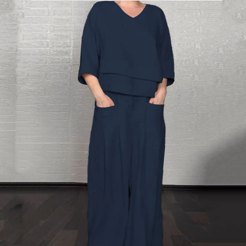 Lena | Relaxed Cotton-Linen Two-Piece Set