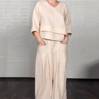 Lena | Relaxed Cotton-Linen Two-Piece Set