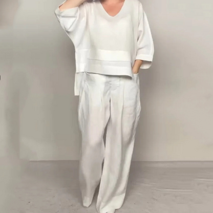 Lena | Relaxed Cotton-Linen Two-Piece Set