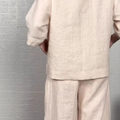 Lena | Relaxed Cotton-Linen Two-Piece Set